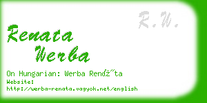 renata werba business card